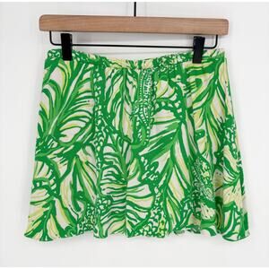 Lily Pulitzer Ramona Green Jersey Knit Skort Size 2
